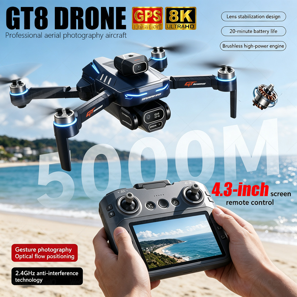 NUOVO Drone RC GT8 HD 4K Profe - Drone Camera Night Vision recensione e prezzo